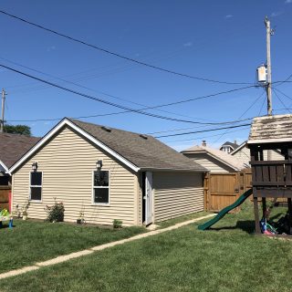 backyard with playset