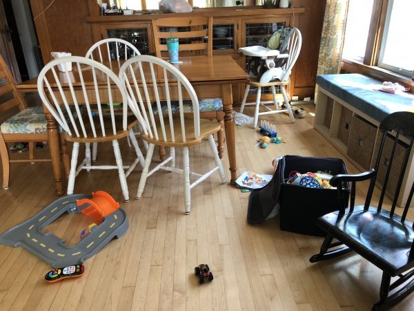 messy dining room