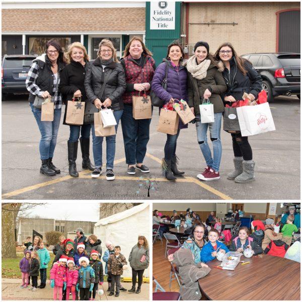 groups of holiday shoppers with all smiles